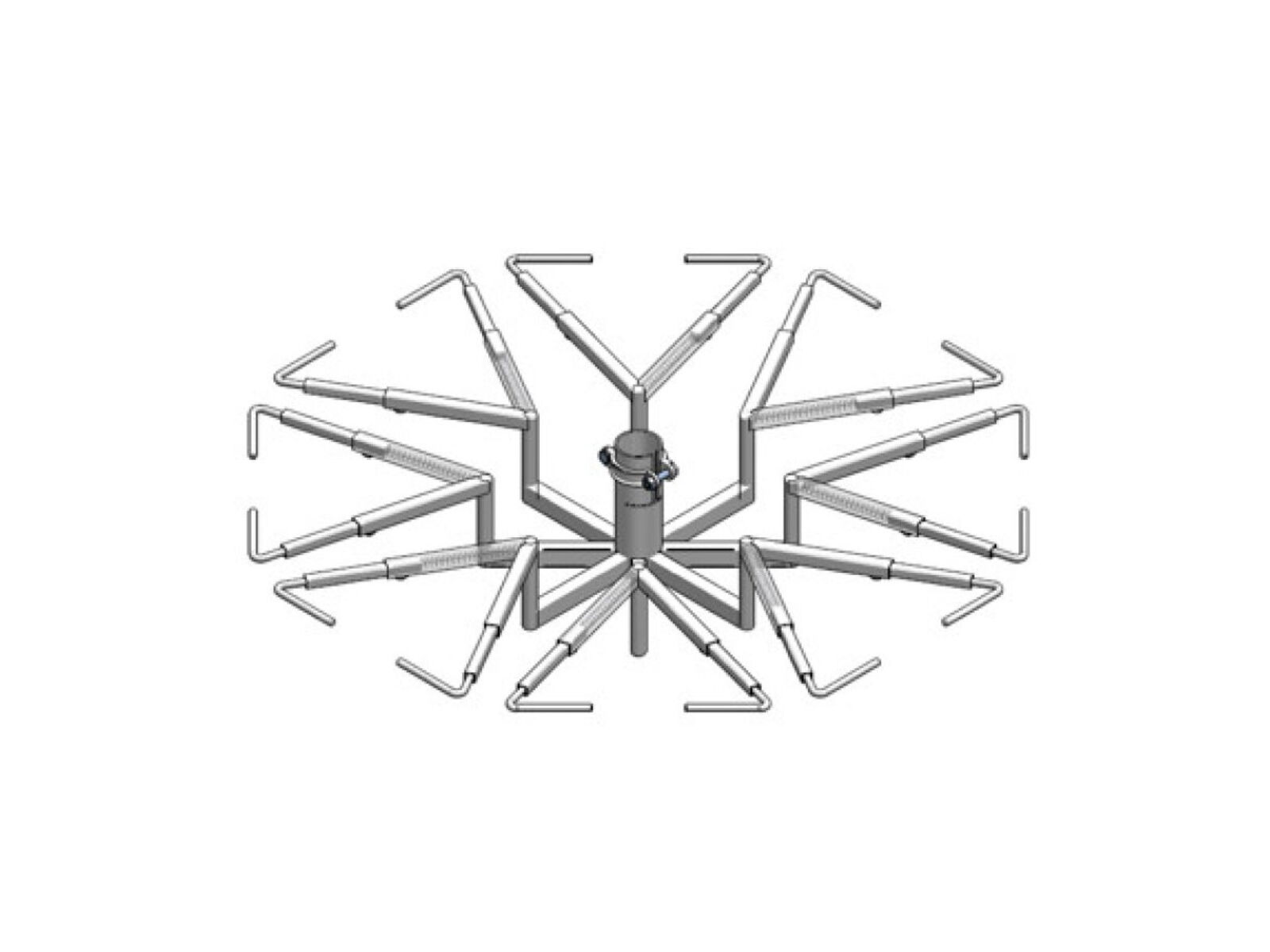 height-adjustable upper section with 8 bag pick-ups