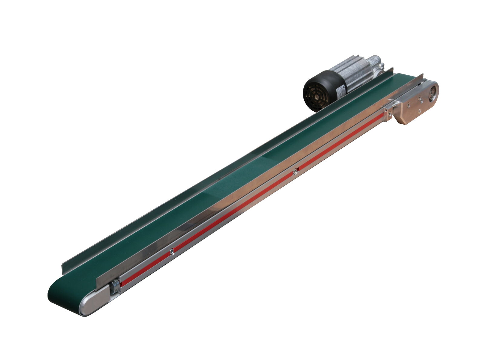 IL small conveyor 70 mm wide with green, smooth belt
