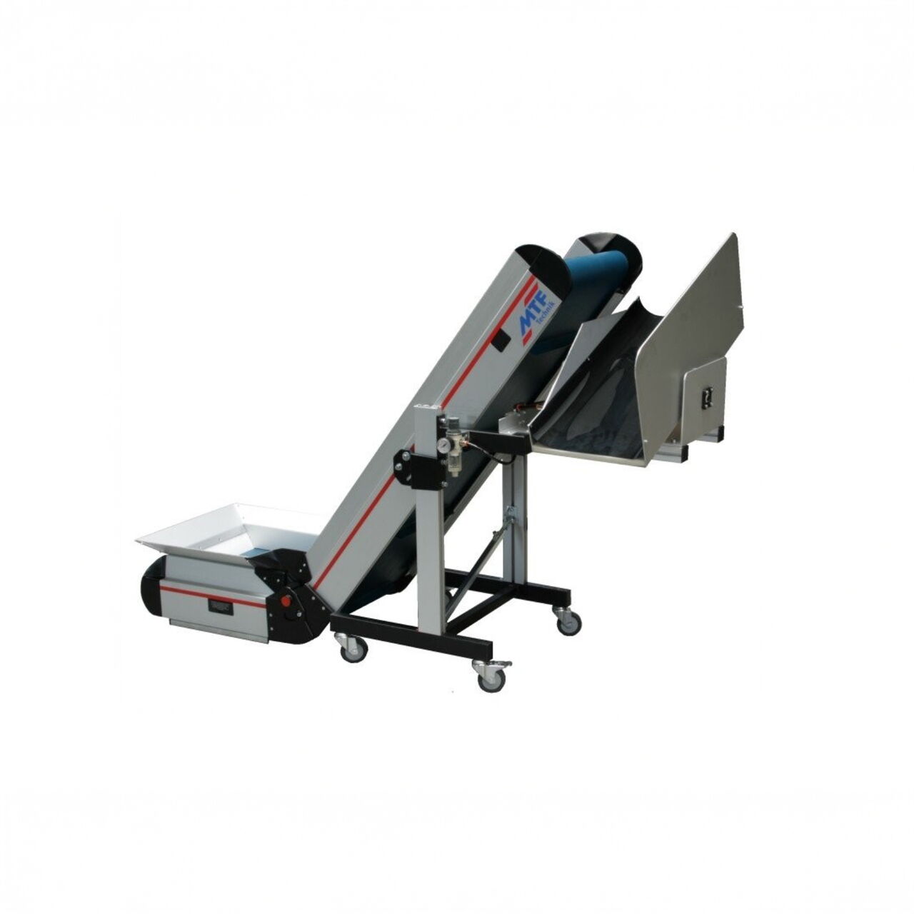 NL-HE 020 angle conveyor with pneumatic distribution rocker