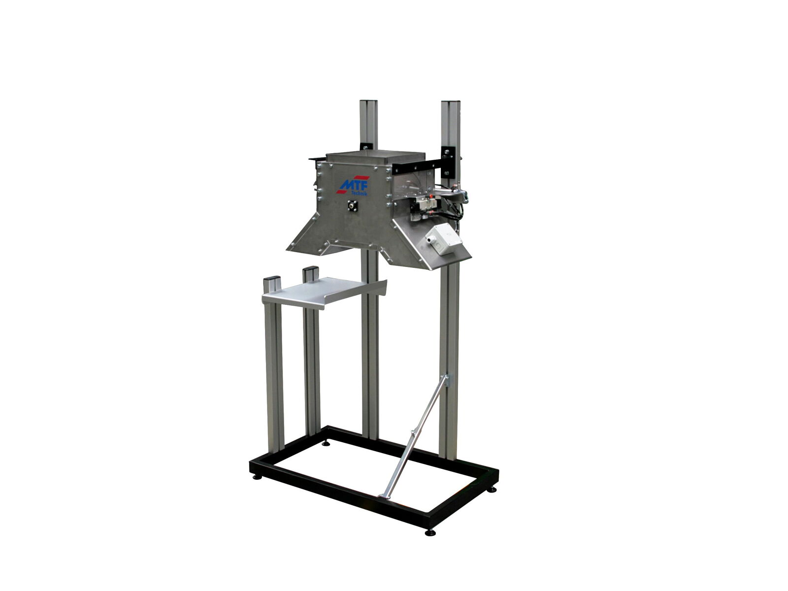 Pneumatic 2-way rotary shaft reject chute on frame