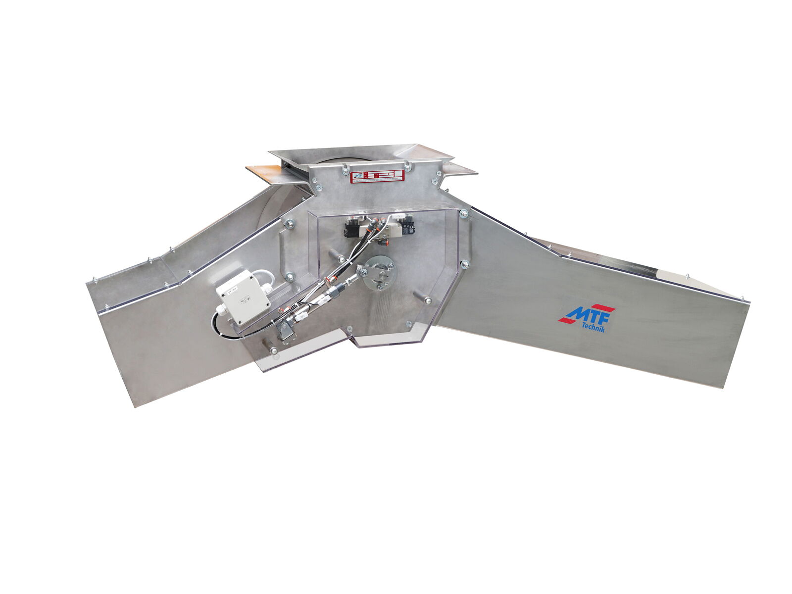 Pneumatic 2-way rotary shaft reject chute AW2 for die-cast parts