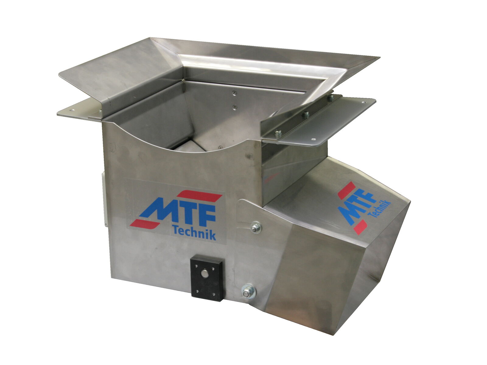 Pneumatic 2-way changeover flap reject chute for stamped parts