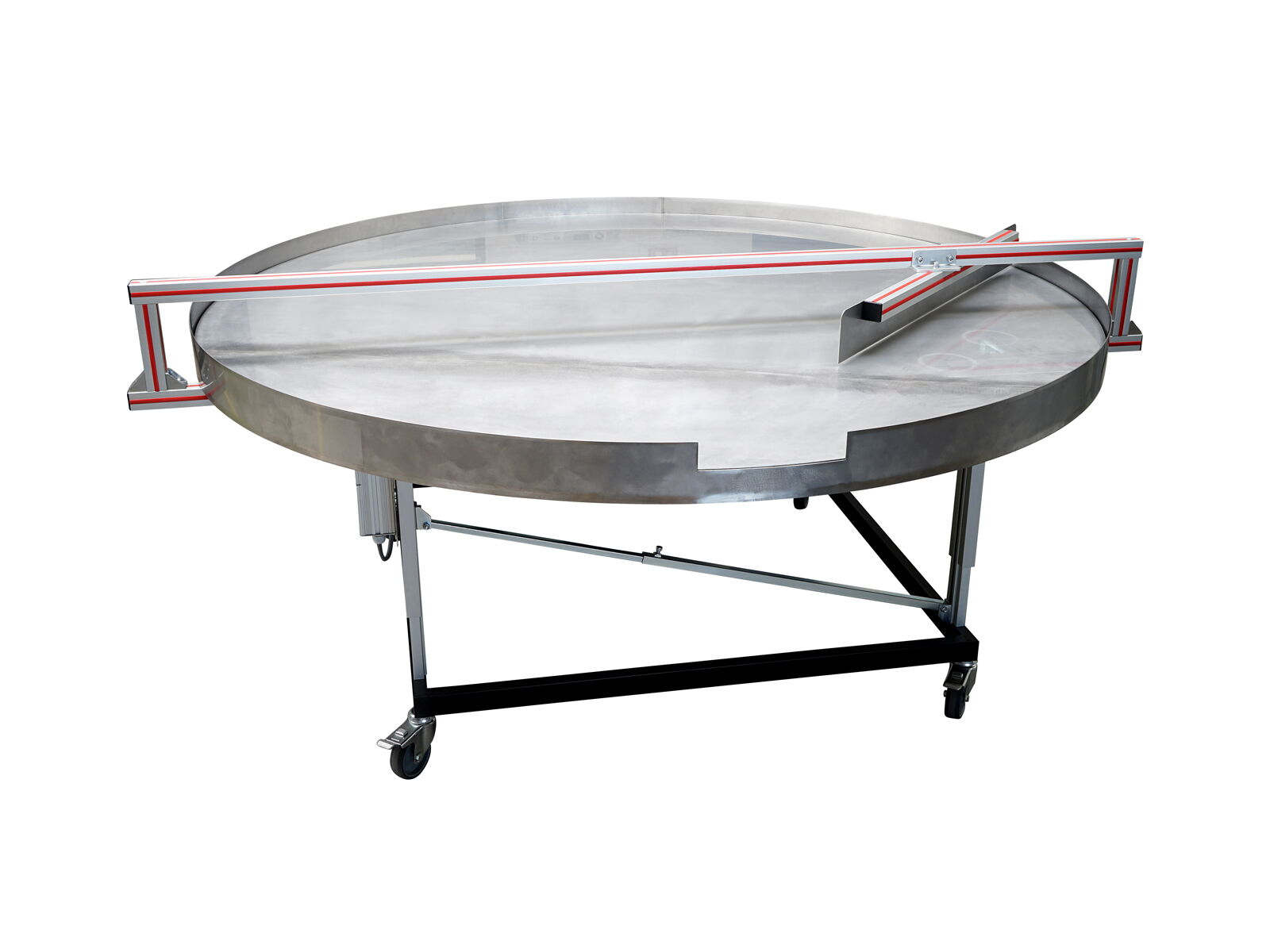 Accumulation table Ø2000mm with mobile base frame
