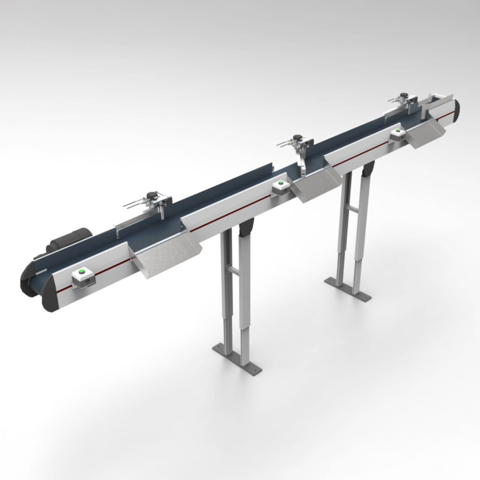 Conveyor with discharging unit