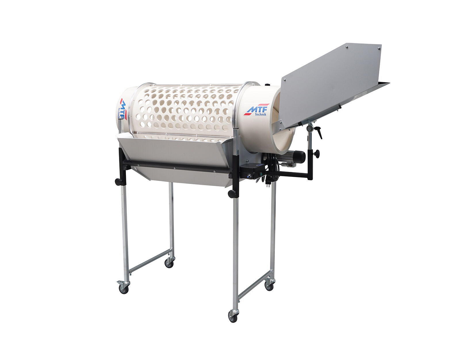 307 B separating drum with rubber drum and mobile base frame