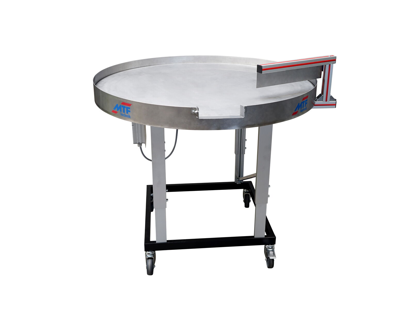 Accumulation table Ø1250mm with mobile base frame