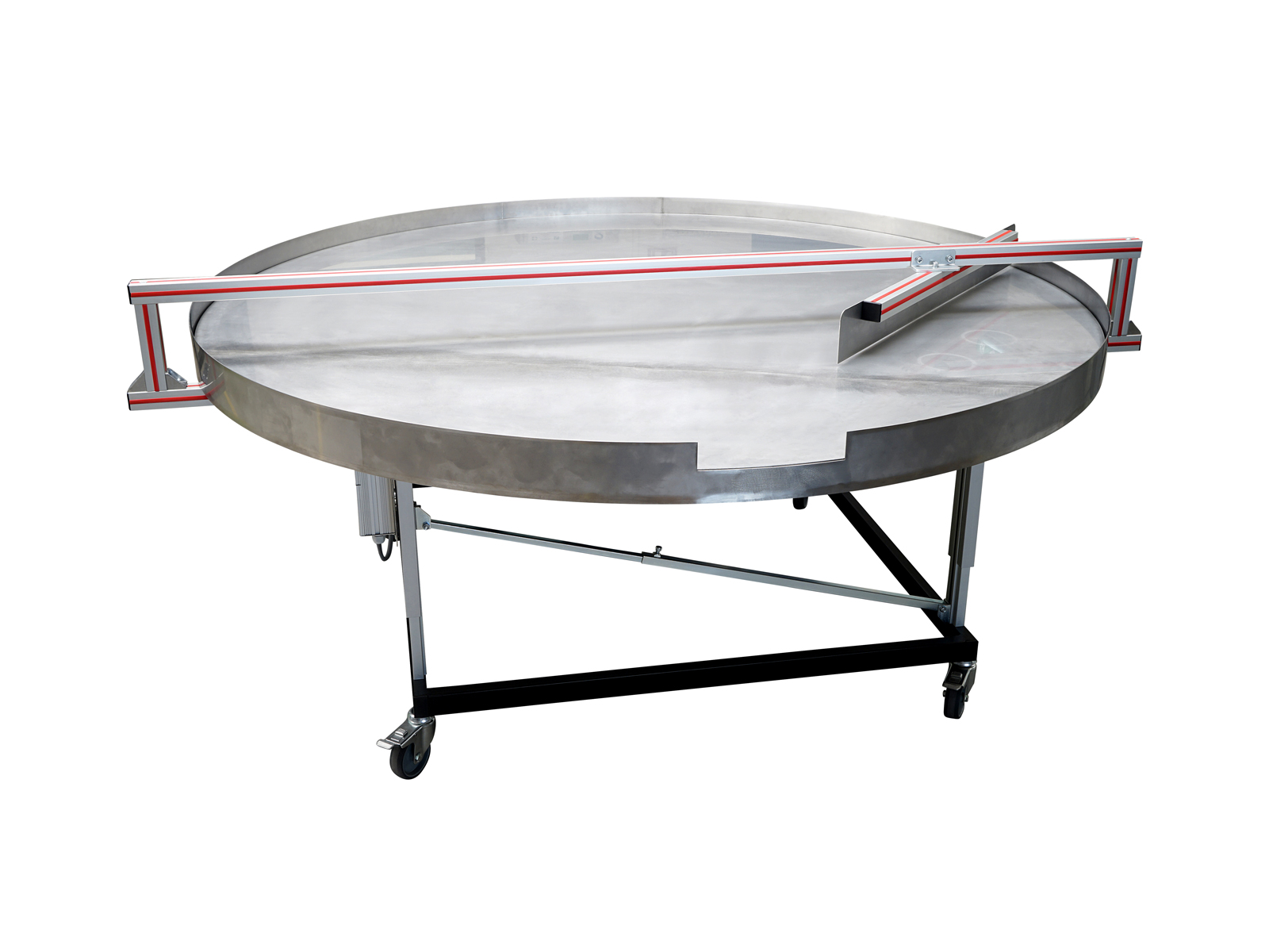 Accumulation table Ø2000mm with mobile base frame