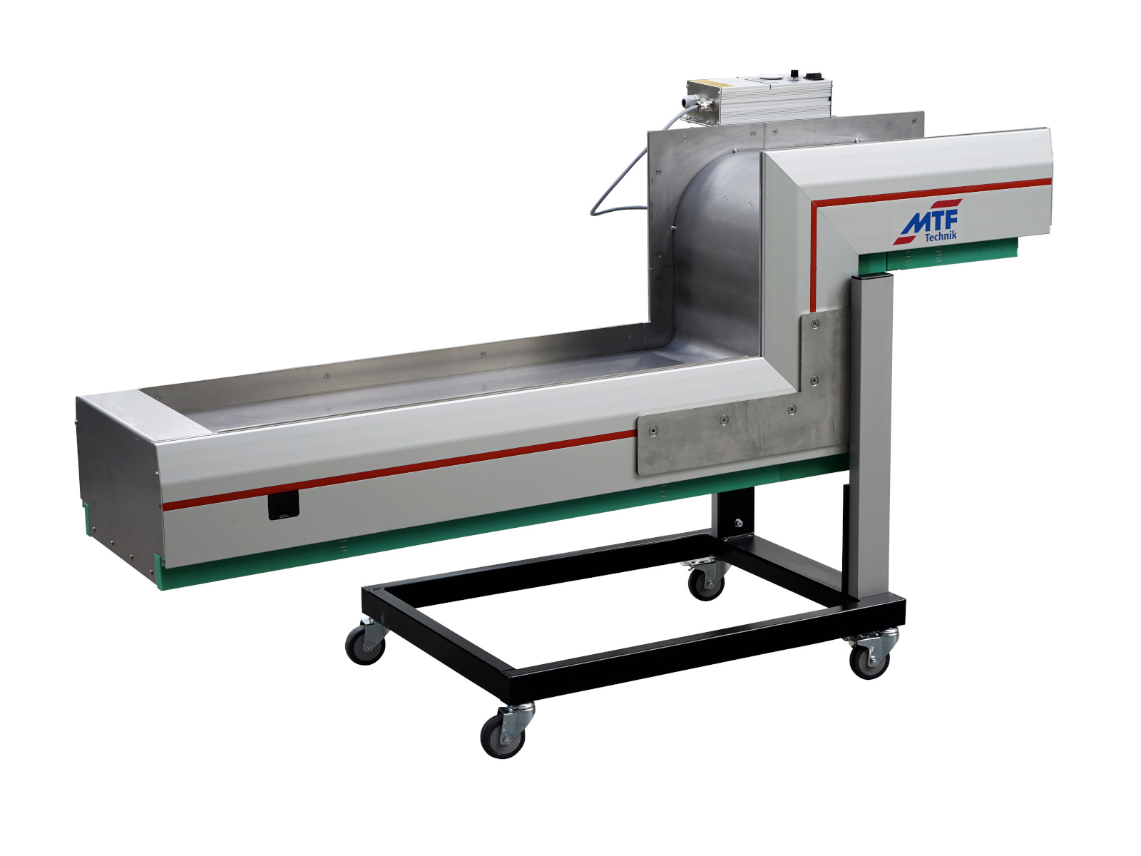 ZMF special 90° magnetic conveyor belt with mobile base frame
