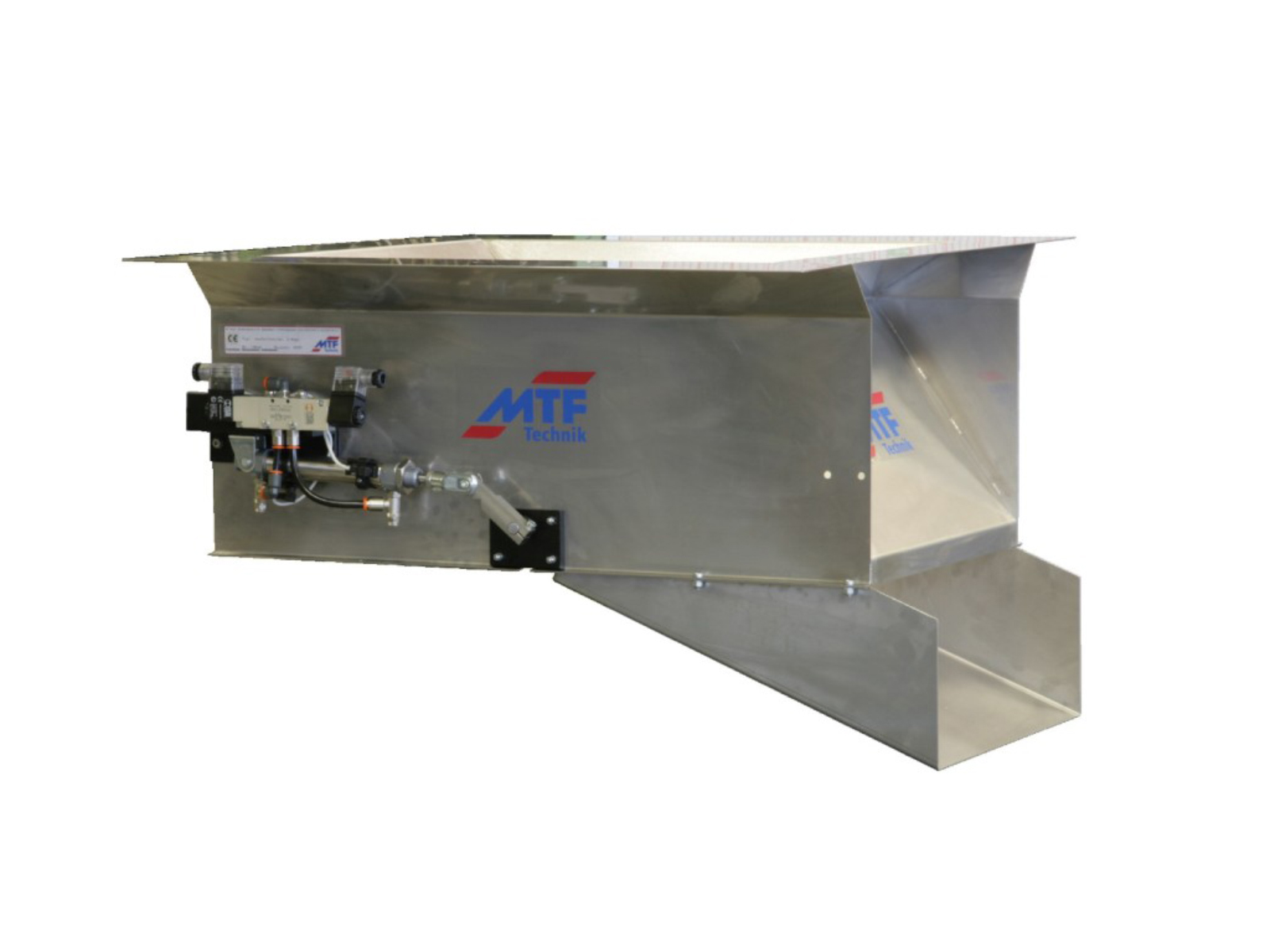 QS reject chute in the machine shaft