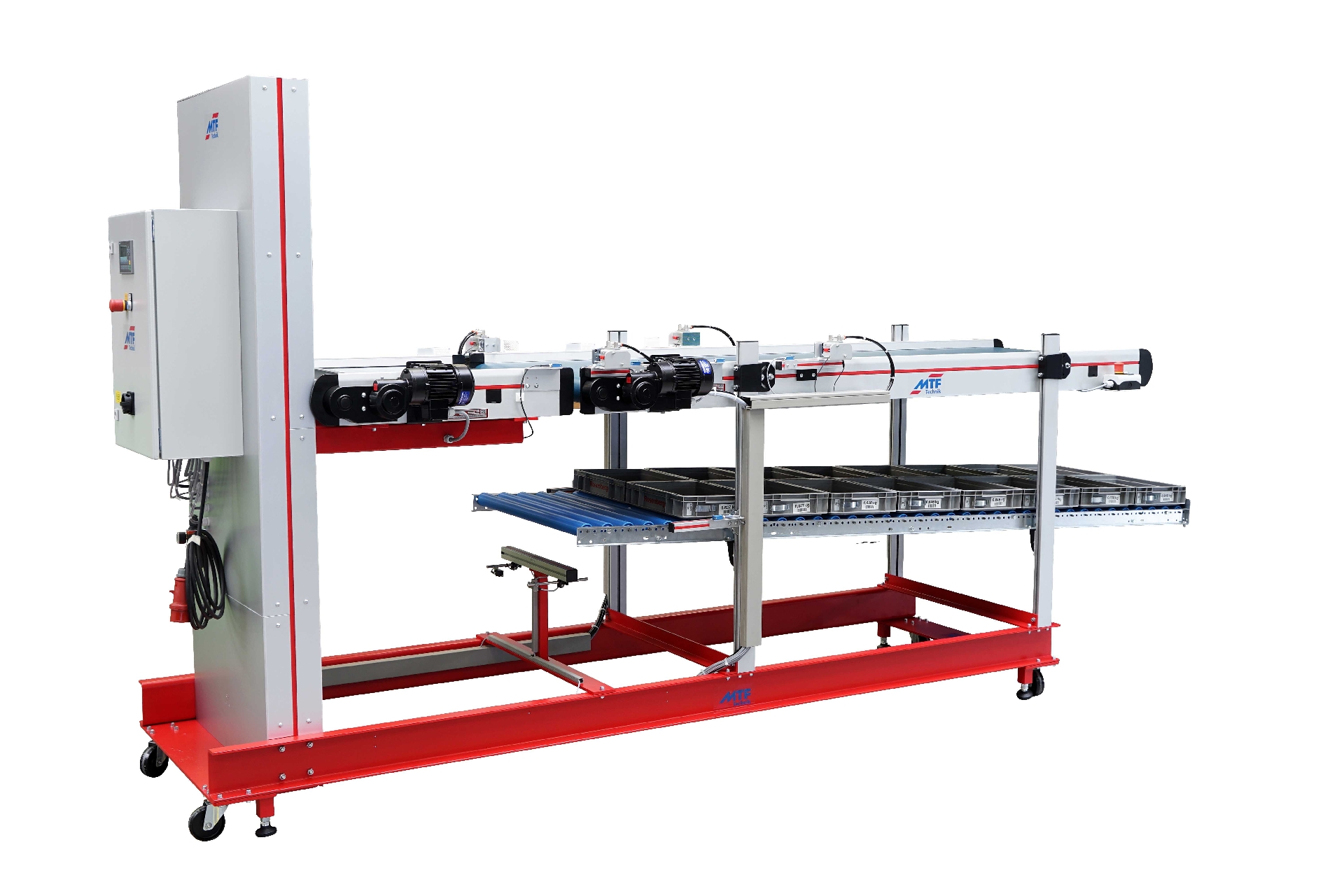 MTF Technik - Multi-Level Conveyor Belts with Pneumatic Lifts