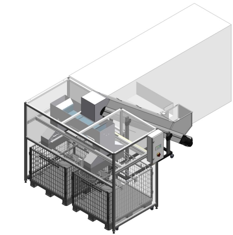 MTF Technik - GL-LD 120 mit IL-Förderband und 3-Wege Weichen