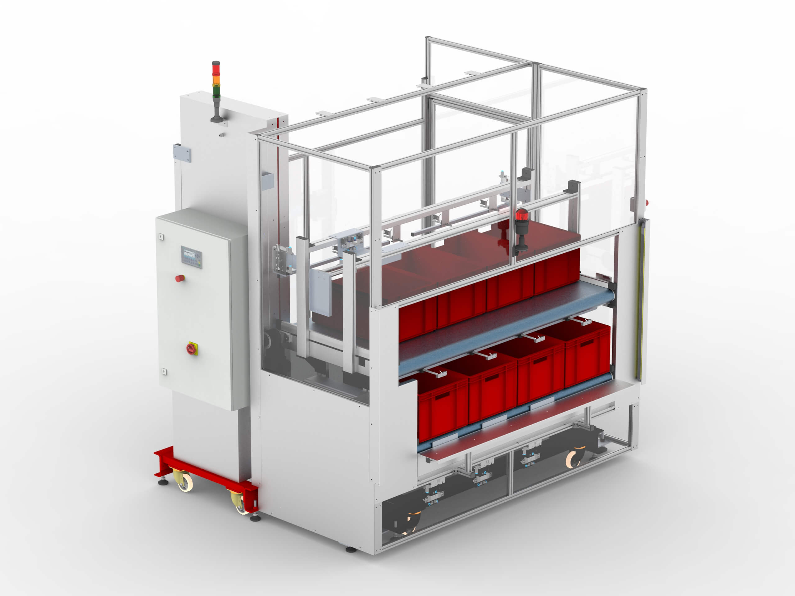 MTF Technik - Liftanlage für Behälter als Schnittstelle zum FTS