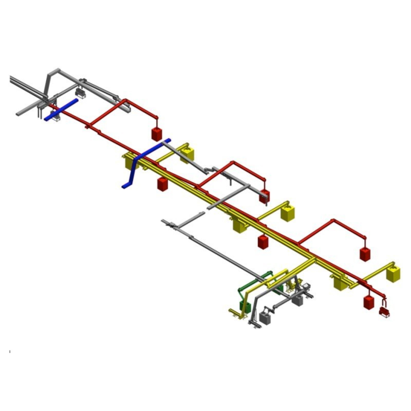MTF Technik - Ceiling Conveyor System for Interlinking Machines
