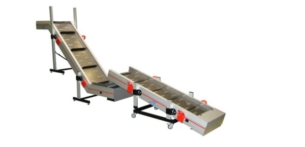 MTF Technik - Steel Hinged Plate Conveyor Combination